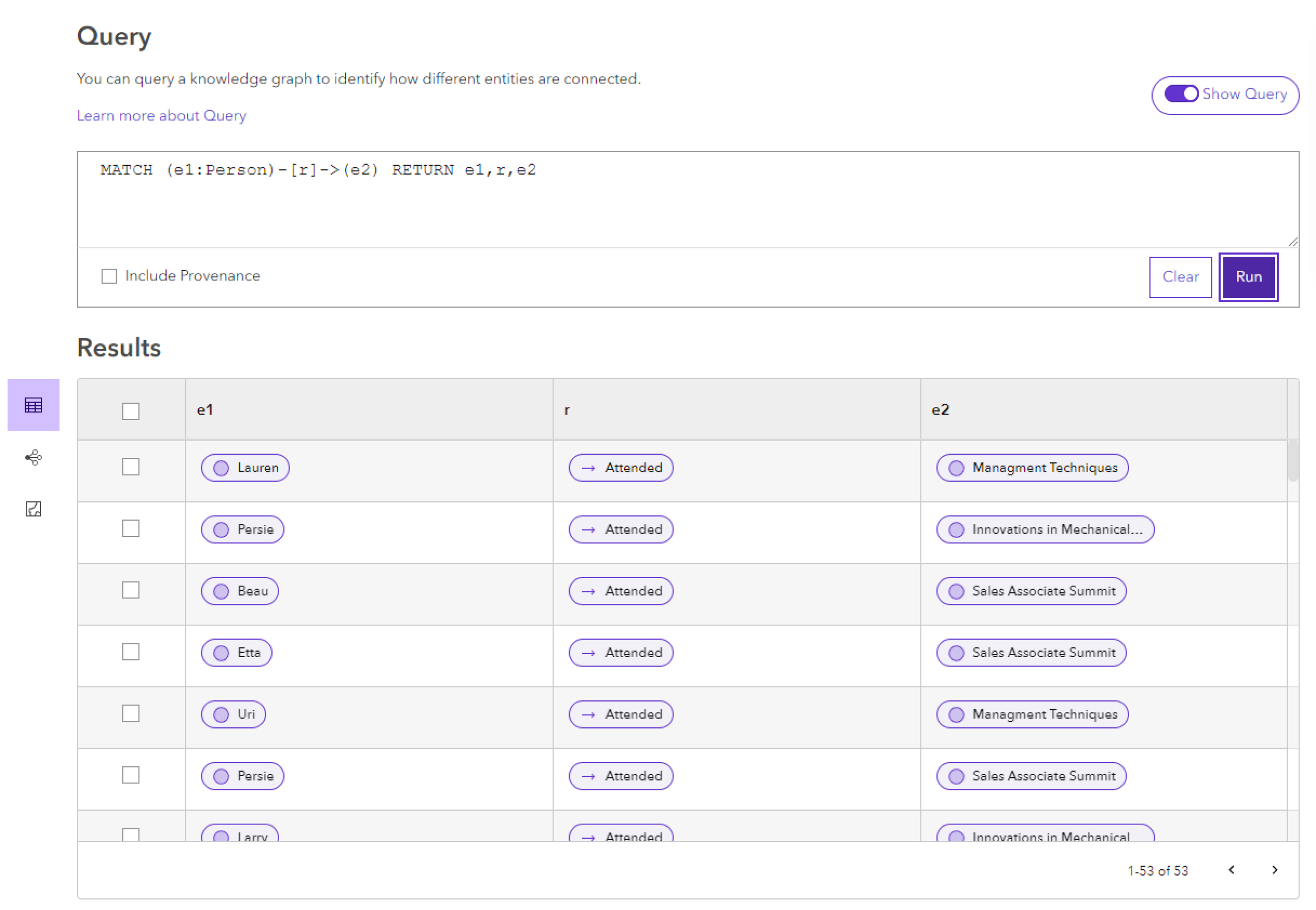 Relationships in which a Person entity is the origin of the relationship are returned. Relationships in which a Person entity is the origin of the relationship are returned.